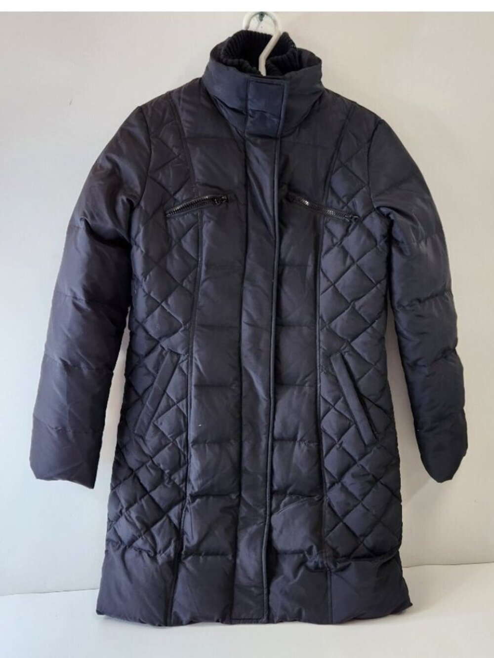 Calvin Klein Womens Down Quilted Puffer Coat Jacket Size XS Black